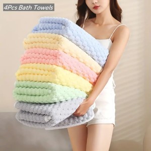 4-Pack Ultra-Soft Waffle Weave Bath Towels